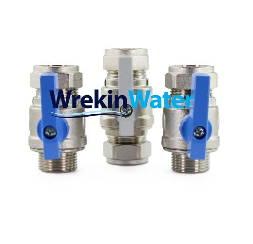 22mm High Flow Valve set for water Softener Installation (B535)