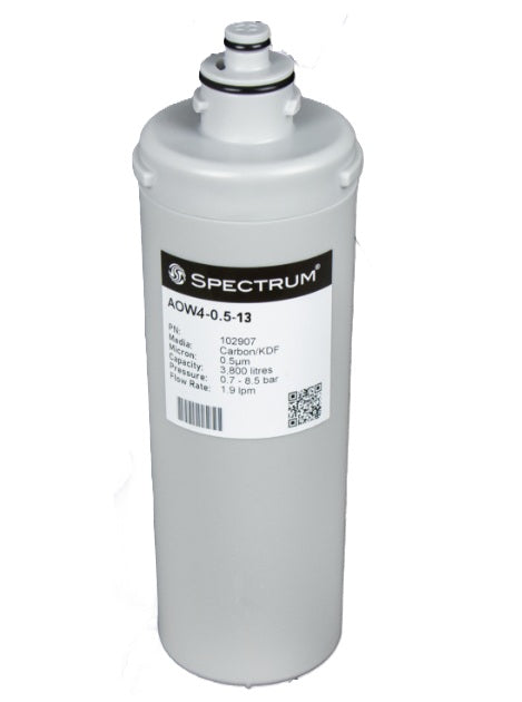 AOW4-0.5-13 : SPECTRUM Carbon Block 0.5µm 13" Particulate, Cyst and Lead reduction 101480