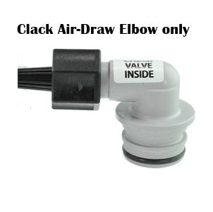 Clack WS1 CI Filter Valve Air draw Elbow with internal check valve