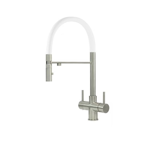 Aquila 3-Way 3 lever Kitchen Filter Tap in Chrome or Brushed - Acquapuro Traditional Design