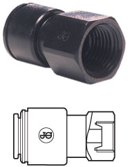 CM3210U7E - Tap Adaptor 7/16 UNS thread x p/f for 10mm tube BLACK Metric