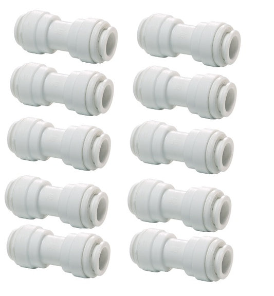 Quick Connect - White Coupler 3/8x3/8" & 3/8"x1/4" Reducer Value Pack of 10