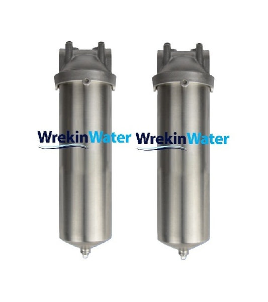10in Inox 3/4" Ports - Wrekin CORE RANGE : Stainless Steel Filter Housing 10" with 3/4" Ports 107822