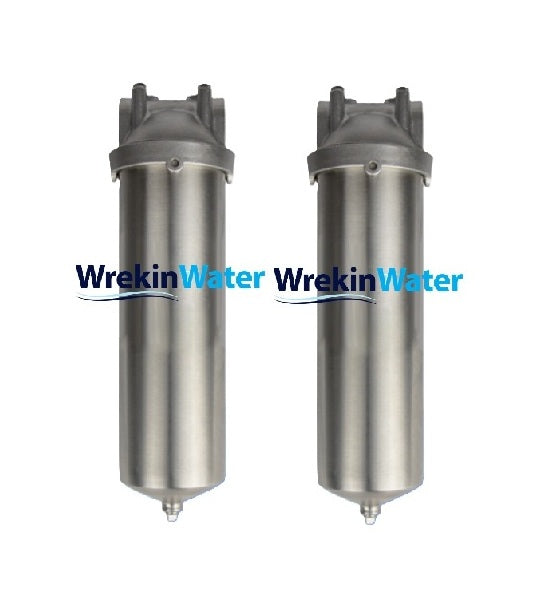 10in Inox 3/4" Ports - Wrekin CORE RANGE : Stainless Steel Filter Housing 10" with 3/4" Ports 107822