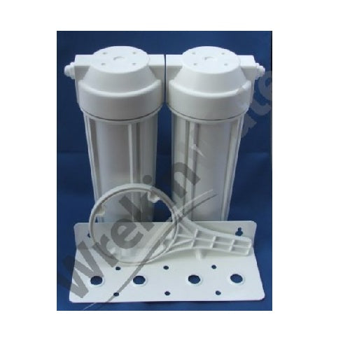 SET2 Wrekin Water DUPLEX Under-sink Drinking Water Filter System - RF1 scale control and CB1 Bad Taste and Odour with Deluxe Chrome Tap