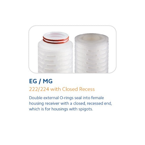 PPPTFE-0.2-10EGS : SPECTRUM Premier Pleat PTFE Filter 0.2µm 10" 222/Closed/Silicone O-rings (104124)
