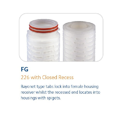 PPP-1-10FGS : SPECTRUM Premier Pleat Polypropylene Filter 1µm 10" 226/Closed/Silicone O-rings (100683)