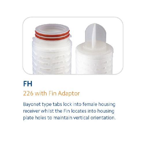 PPP-1-10FHS : SPECTRUM Premier Pleat Polypropylene Filter 1µm 10" 226/Fin/Silicone O-rings (101534)