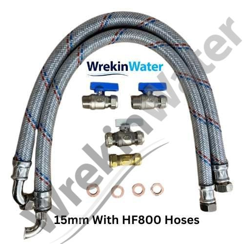 15L - ECO15ULTRA-COMBI - High Capacity Water Softener with 15mm Full Bore with High Flow Hoses Combi Kit