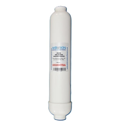 Wrekin Water GS10Extra Inline Filter 12 month Life with Scale Control for 1/4in Tube (GS10X14PF)