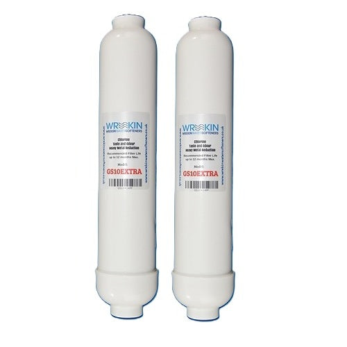 Wrekin Water GS10Extra Inline Filter 12 month Life with Scale Control for 1/4in Tube (GS10X14PF)