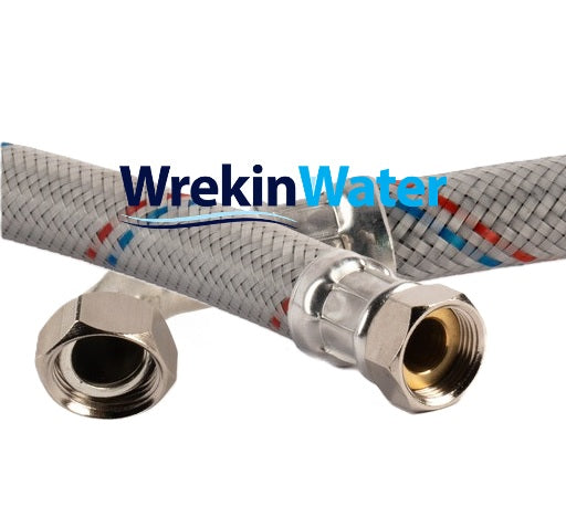 HF1000 - 1000mm 3/4in PVC Braided High Flow Hoses 19mm (Sold as a Pair with Washers)