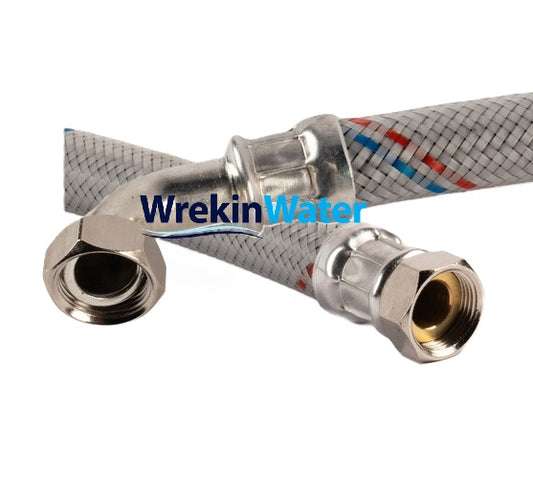 HF800 - 800mm 3/4in PVC Braided High Flow Hoses 19mm Bore (Sold as a Pair with Washers)