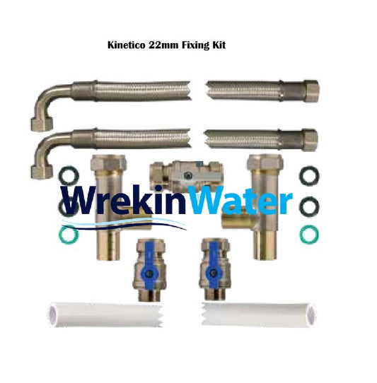 Kinetico SuperSoft Twin Tank, Non-Electric Water Softener - with 22mm Fixing Kit - HF Version