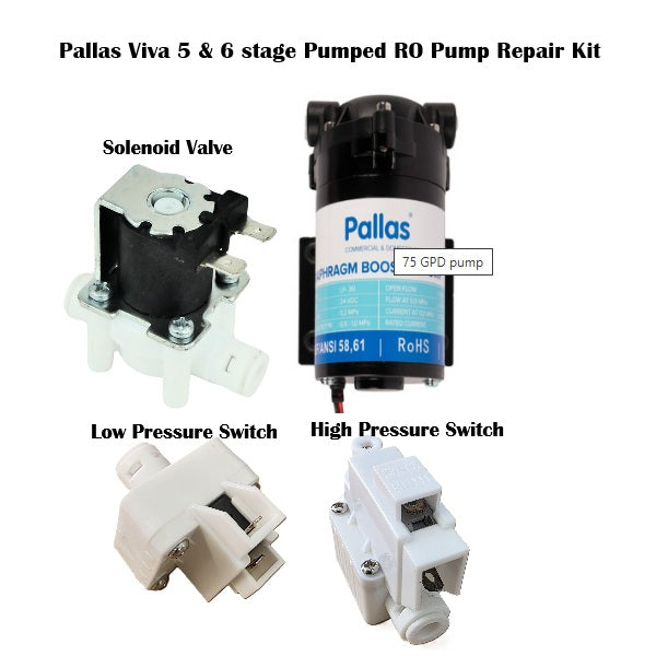 Pallas Viva Booster Pump Repair Kit - 75gpd
