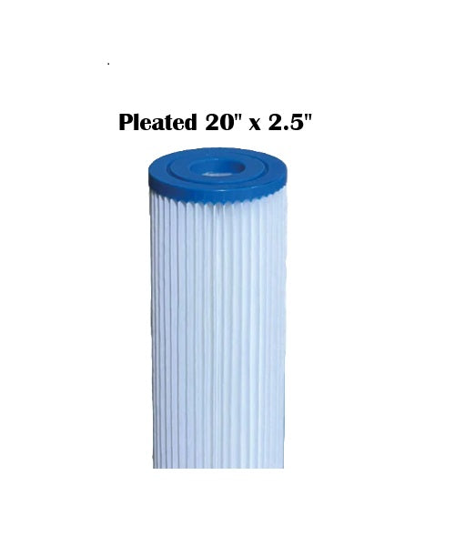 20in x 2.5 Pleated Filter range