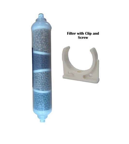 Kinetico K2 - 4-in-1 Remineraliser Filter for 3/8" Drinking Tube – Alkaline pH Boost & Mineral Enrichment for RO Systems With Clip