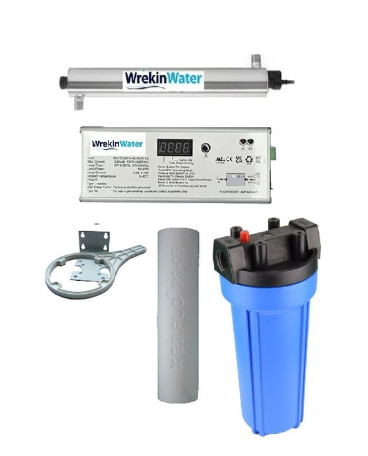 SE1-OP - 23 lpm - 1/2" Ports- Opposite Side - Wrekin UV system with intelligent i-Controller with HD10 Housing and PS5 Pre-Filter Set