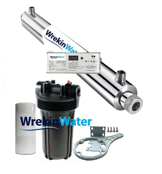 SE2-SS 30lpm - 3/4 Ports Same side Wrekin UV system with intelligent i-Controller with Pre-Filter Set