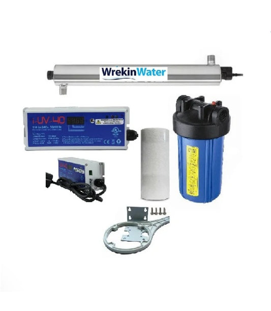 SE2-OP 30lpm - 3/4in Ports Opposite Sides Wrekin UV system with intelligent i-Controller with Pre-Filter Set