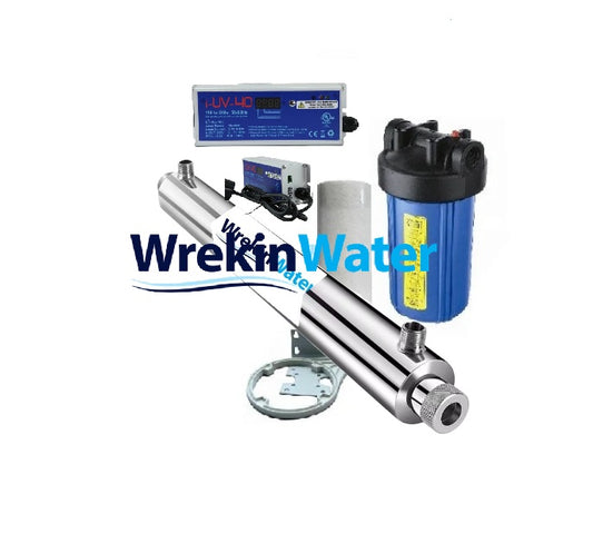 SE2-SS 30lpm - 3/4 Ports Same side Wrekin UV system with intelligent i-Controller with Pre-Filter Set