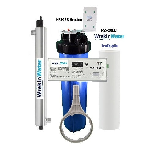 SE3-OP 45lpm 1in Ports Opposite Sides - Wrekin UV system with intelligent i-Controller with 20in Pre-Filter Set