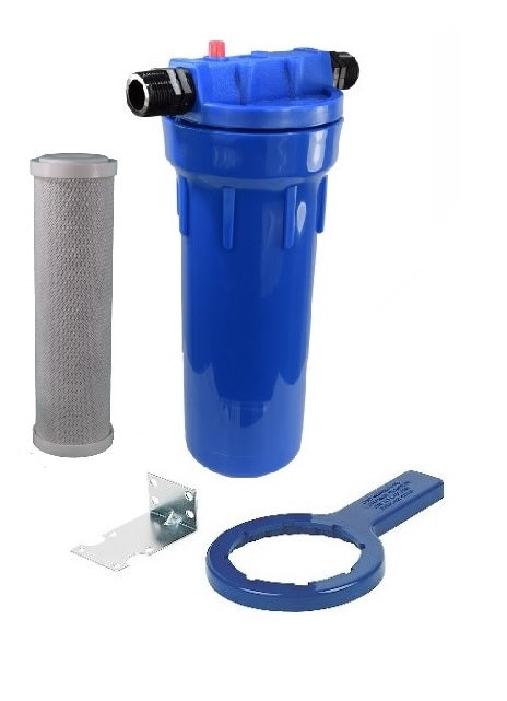 SLH10- (NP1) - Slimline 10in Housing with CB1 Carbon Block Filter- Chlorine, Taste and Odour