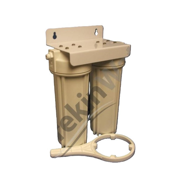 10in Duplex Slimline Housing Set (WH10-TWIN) with 3/8" Ports and connector options