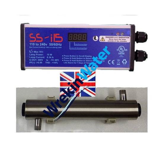 SSi15 Wrekin Water - 15W UV Disinfection System - 9.5 Lpm Stainless Steel