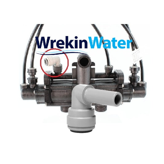 H20 Replacement Stem Elbow 3/8 Push Fit For Twin Tank Drain