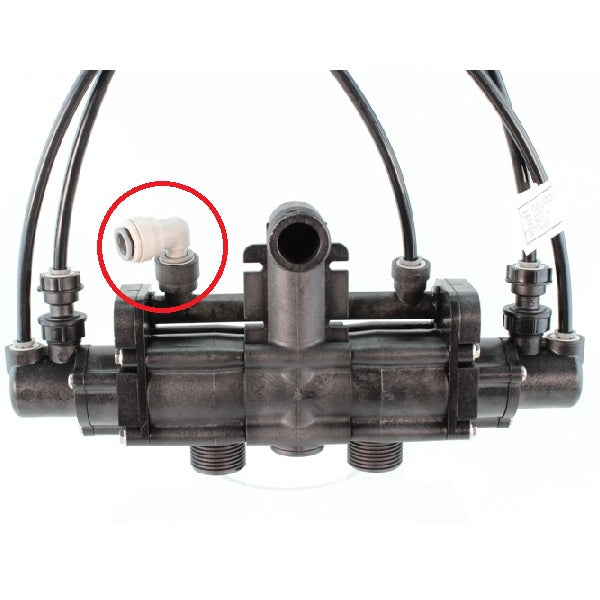 H20 Stem Elbow 3/8 Push Fit For Twin Tank Drain