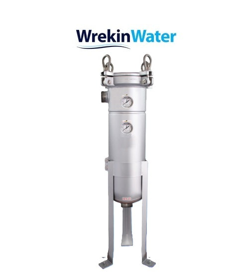 Size 1 - 300 Lpm : Wrekin Water INOX CORE PLUS Bag Housing Stainless Steel 2" BSPT-M