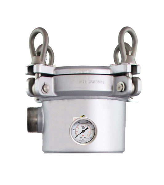 Size 3 - 75 Lpm : PBH-SGB-1-3-1.5-G : SPECTRUM INOX Bag Housing Stainless Steel Size 3 1.5" BSPT-M with Gauges 110240