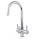 Verona 3-Way 3 lever Kitchen Filter Tap Chrome and Brushed Steel - Acquapuro Traditional Range