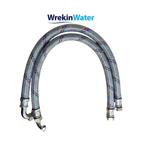Wrekin Water HF800, HF1000 & HF1200 PVC BRAIDED High Flow Hoses with 3/4in BSP (Sold in Pairs) - WrekinWater