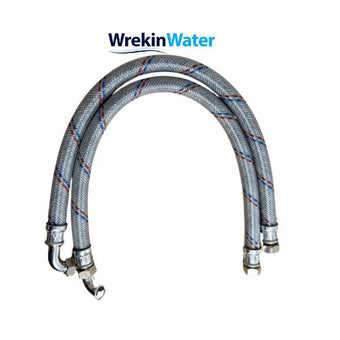 compare product Wrekin Water HF800, HF1000 & HF1200 PVC BRAIDED High Flow Hoses with 3/4in BSP (Sold in Pairs)