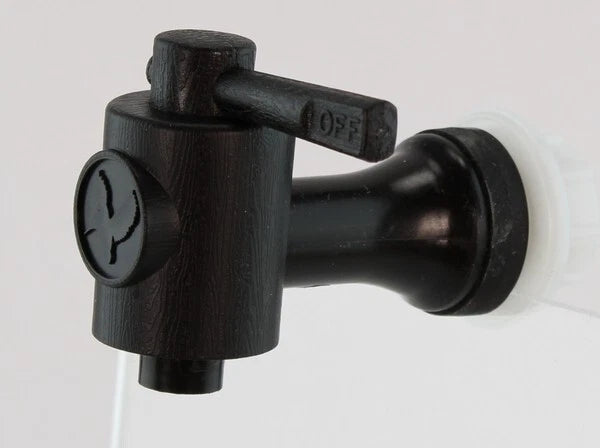 Replacement Black Plastic Bib Tap – For Gravity Drinking Water Systems Compatible with Wrekin Water, Berkey, Berkefeld & Big Berkey Units