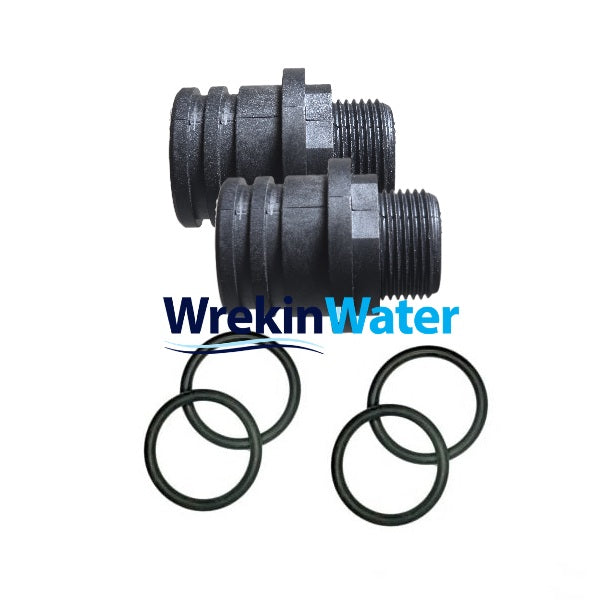 Kinetico Tail set 3/4" BSP Male - part 10081 with O Rings - Set of 2