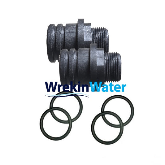 Kinetico Tail set 3/4" BSP Male - part 10081 with O Rings - Set of 2