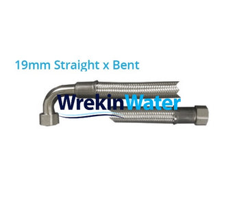 compare product H6236 - 1.25m - Stainless Steel Braided High Flow Water Softener Hoses with 3/4in BSP Bent x Straight Connector 19mm (Sold in Pairs)