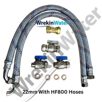 compare product 15mm Full Bore Valves with HF800 High Flow 19mm Hoses - Combi Boiler - (WSKIT)