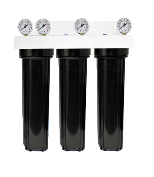20" Large Diameter - 3 Stage Housing 1" BSP Ports - Ready Assembled