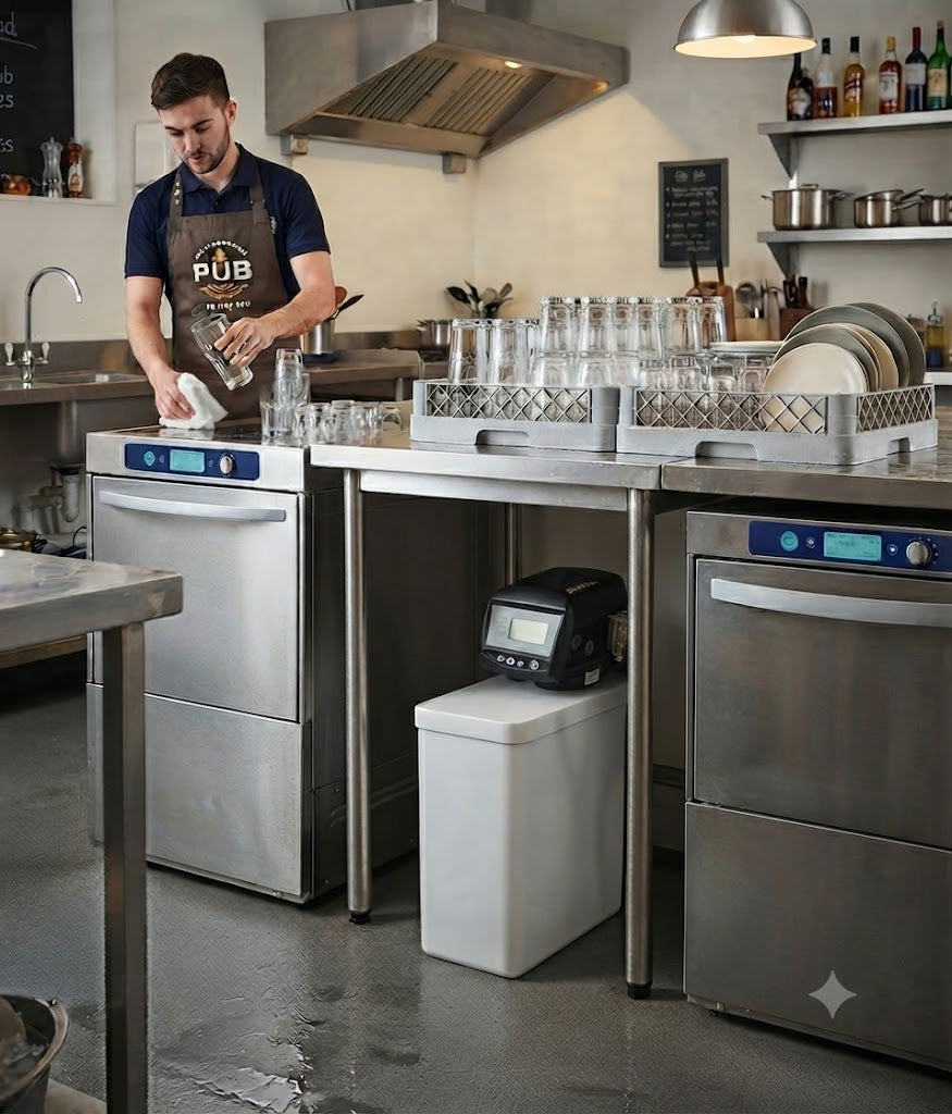 Micro 4L Compact Water Softener-Ideal for Pubs/Cafes dishwashers and glass washers