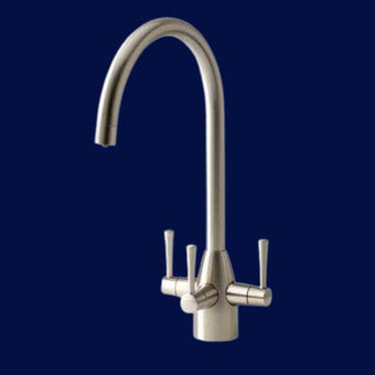 compare product Wrekin APL Stratus Premier - 3-Way 3 lever Kitchen Filter Tap - Brushed Steel - Traditional Range (Franke Filterflow Compatible)