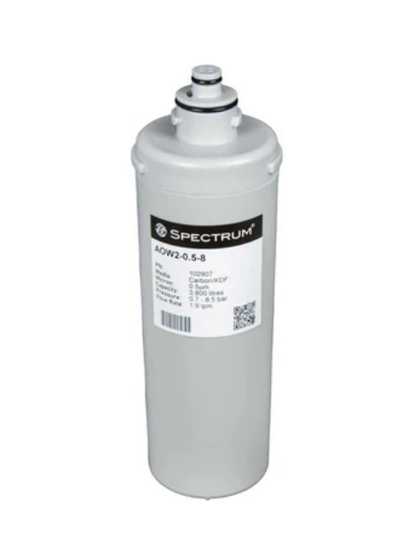 AOW2-0.5-8 : SPECTRUM Carbon Block 0.5µm 8" Particulate, Cyst and Lead reduction 102907