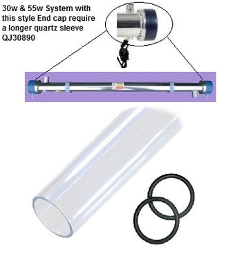 compare product QJ30890 - Open Ended Quartz Sleeve for 30w & 55w Closed End Cap UV Systems with O0-Rings