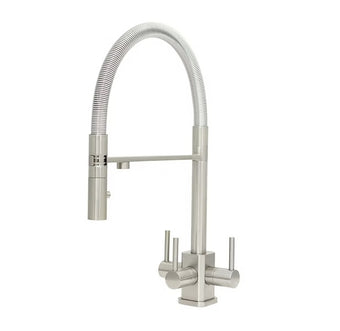 compare product Aquila SQ 3-Way 3 lever Kitchen Filter Tap in Chrome  or Brushed -  Acquapuro