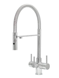 Aquila 3-Way Chrome - 3 lever Kitchen Filter Tap -  Acquapuro Traditional Design Tap Only