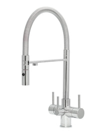 Aquila 3-Way Chrome Tap - with QC100 Filter Tap -  Acquapuro Traditional Design