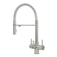 Aquila 3-Way Brushed Steel Filter Tap with QC100 Filter system -  Acquapuro Traditional Design
